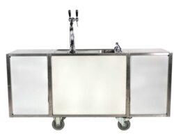 Bar 2-kraans Wit Uitklapbaar 100/200x60cm